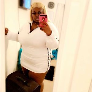 Fashion nova white mini dress (3x plus size)